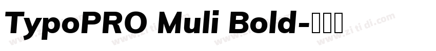 TypoPRO Muli Bold字体转换